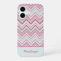 Modern Ikat Chevron Stripe Personalised Name