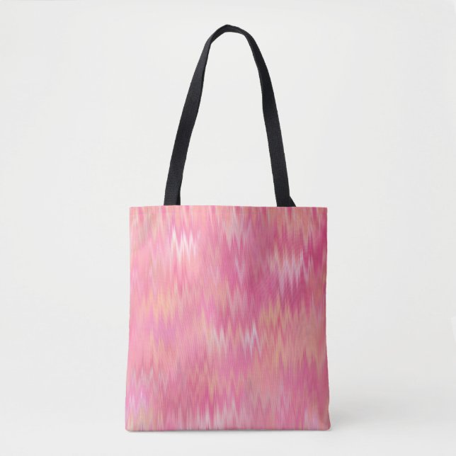 Modern Ikat Design - Caribbean Colours Tote Bag (Front)