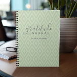 Modern Ikat Pattern Gratitude Journal CHOOSE COLOR<br><div class="desc">A beautiful and rustic feminine design that is perfect for any girly girl or even a bride. If you need to move items around,  click on the design area to make changes.</div>