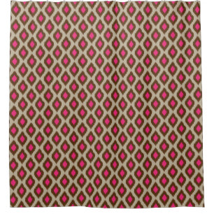 Modern ikat pattern shower curtain