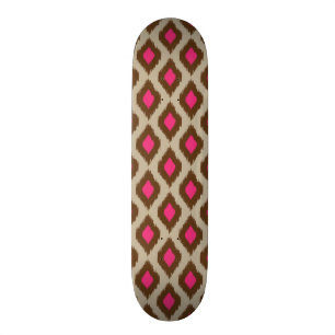 Modern ikat pattern skateboard