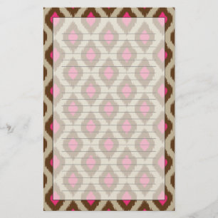 Modern ikat pattern stationery