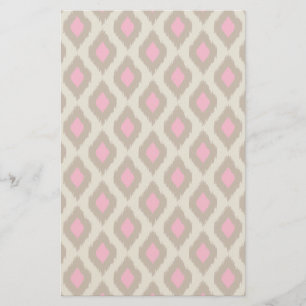 Modern ikat pattern stationery