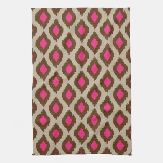 Modern ikat pattern tea towel (Vertical)