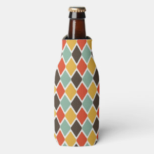 Modern ikat tribal fashion pattern bottle cooler