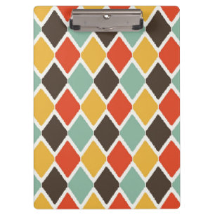 Modern ikat tribal fashion pattern clipboard