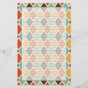 Modern ikat tribal fashion pattern stationery