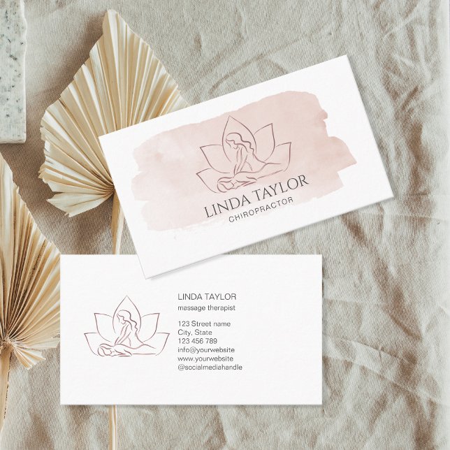 Modern Illustration Massage Therapist Business Car Business Card (Creator Uploaded)