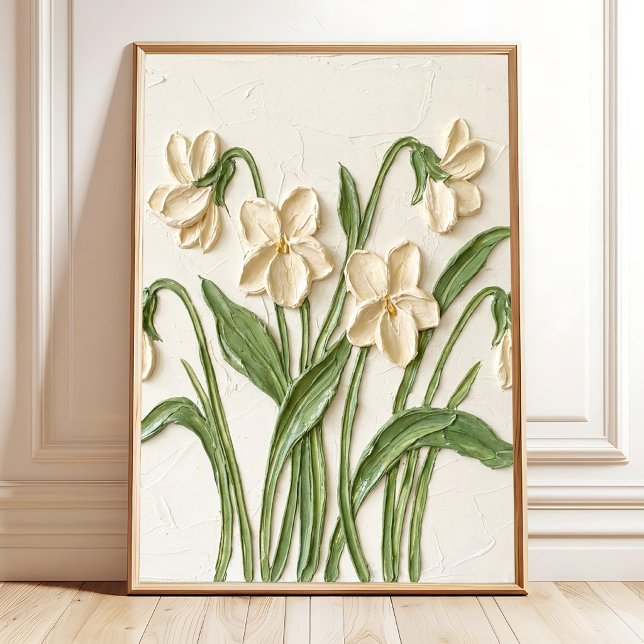 Modern Impasto Violet Wall Art Canvas Print (Creator Uploaded)