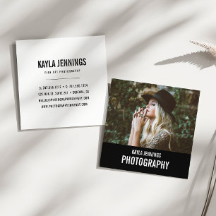 Modern Impression Photographer Square Business Card
