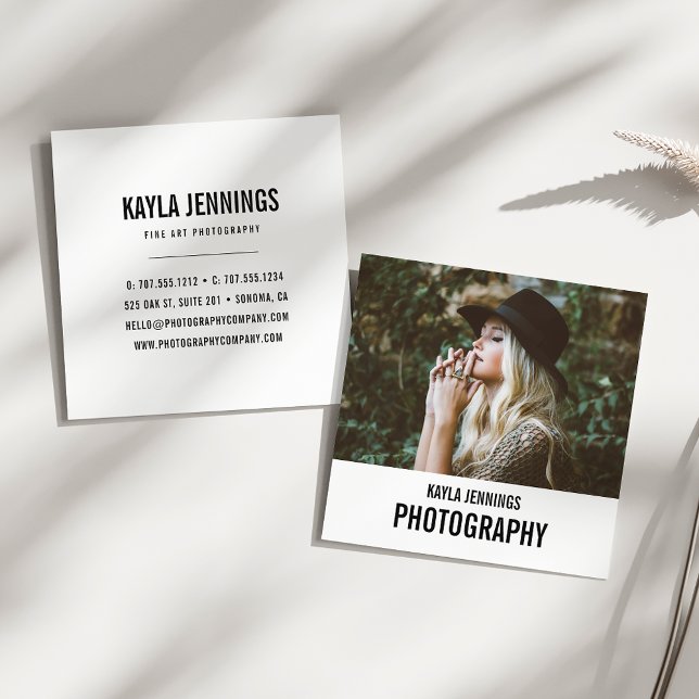 Modern Impression | Photographer Square Business Card (Creator Uploaded)