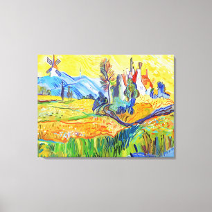 Modern Impressionist Art Summer Provence Scenery Canvas Print