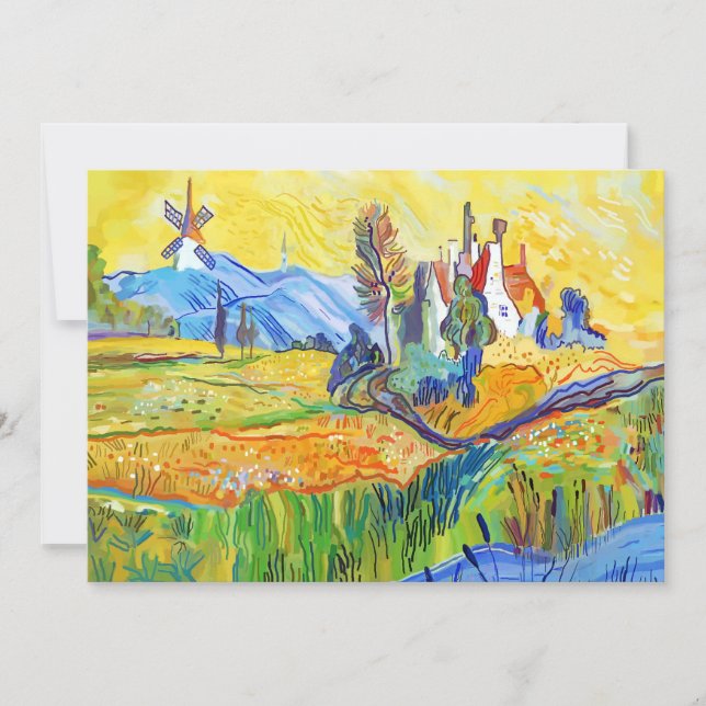 Modern Impressionist Art Summer Provence Scenery Holiday Card (Front)