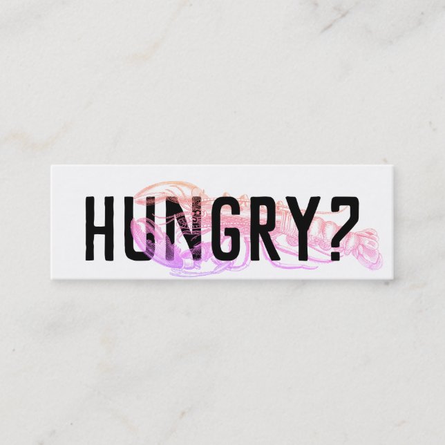 Modern Impressive Seafood delivery Mini Business Card (Front)