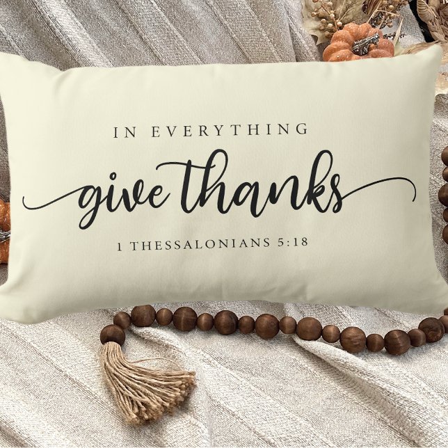Modern In Everything Give Thanks Lumbar Cushion (Creator Uploaded)