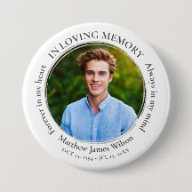 Modern In Loving Memory Memorial Funeral Keepsake