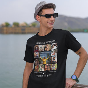 Modern 'In loving Memory' Photo Collage Memorial T-Shirt