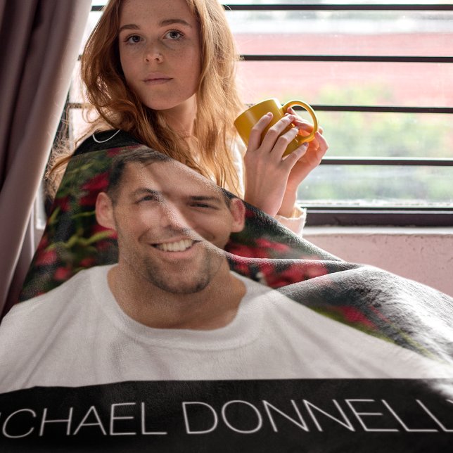 Modern In Loving Memory | Photo Memorial Fleece Blanket (Creator Uploaded)