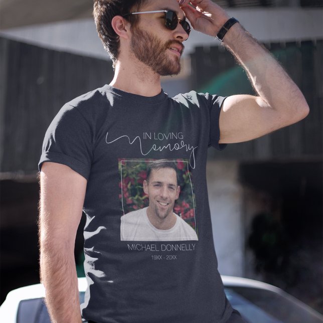 Modern In Loving Memory | Photo Memorial T-Shirt (Creator Uploaded)