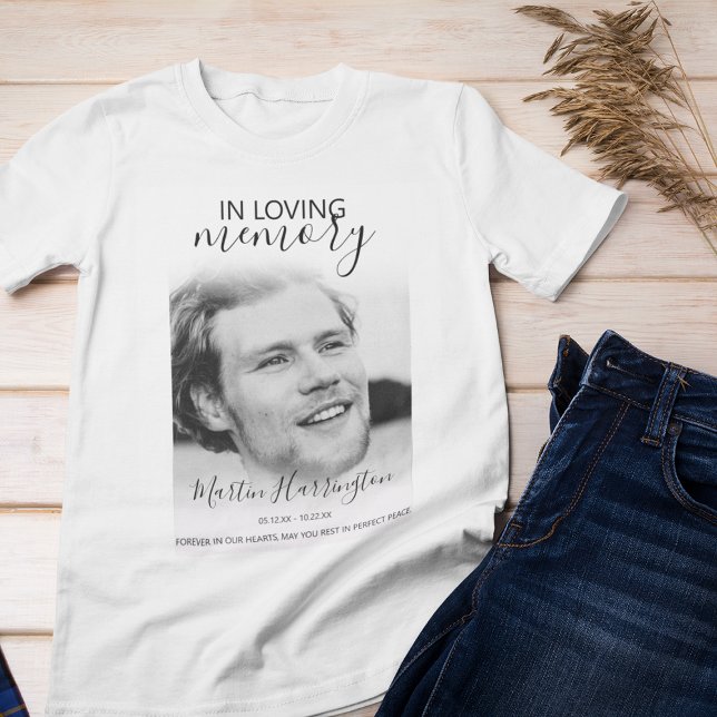 Modern In Loving Memory Photo T-Shirt (Creator Uploaded)