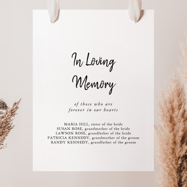 Modern In Loving Memory Sign (Creator Uploaded)