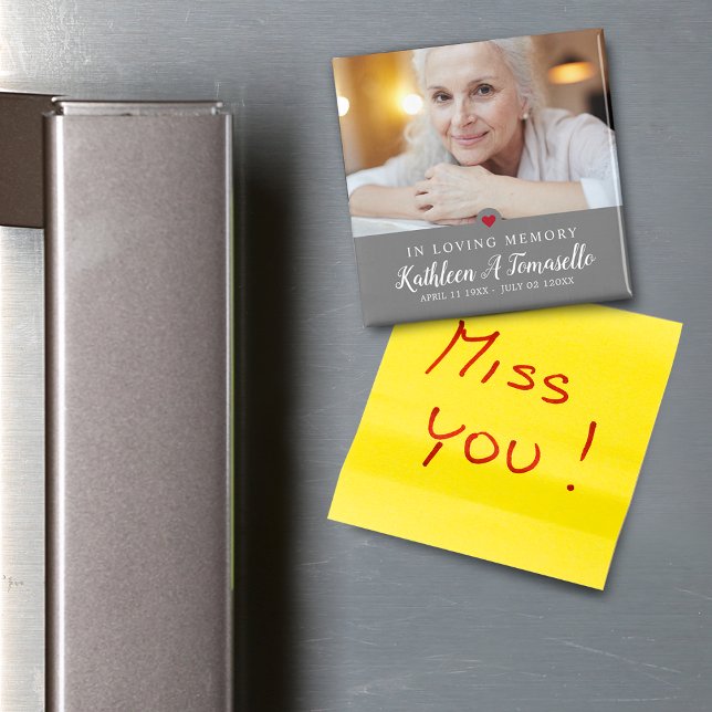 Modern In Loving Memory Sympathy Photo Magnet (In Loving Memory Sympathy Photo Magnet)