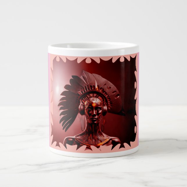 Modern Indian Princess Large Coffee Mug (Front)