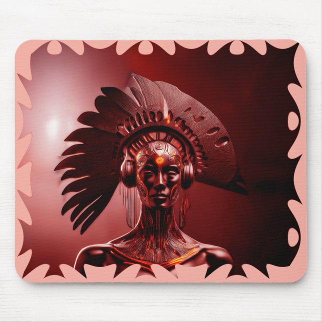 Modern Indian Princess Mouse Pad (Front)
