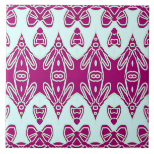 Modern Indian traditional Teal & Maroon classic  Tile