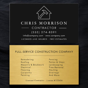 Modern Industrial Construction Company Business Card