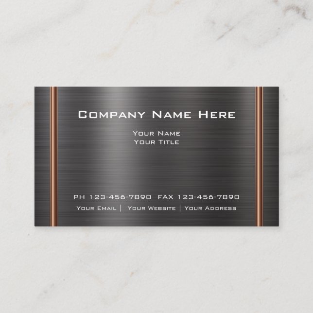 Modern Industrial Design Business Card (Front)