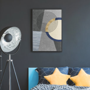 Modern Industrial Geometric Art Poster