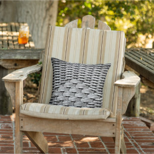 Modern Industrial Metal Weave Pattern  Cushion