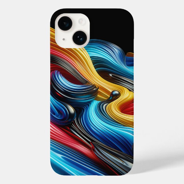 Modern Industrial Metallic Block Pattern Copper an Case-Mate iPhone Case (Back)