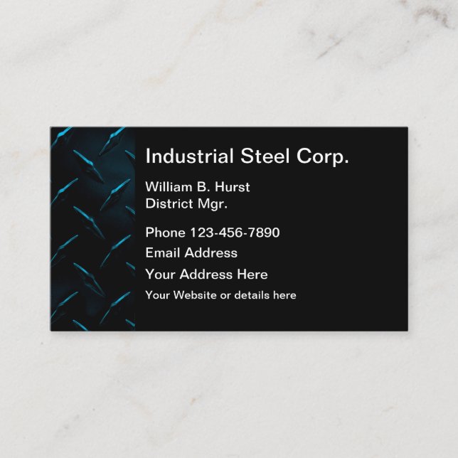 Modern Industrial Pattern Business Card (Front)
