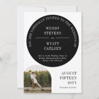Modern Informal Arch Photo Wedding Invitation