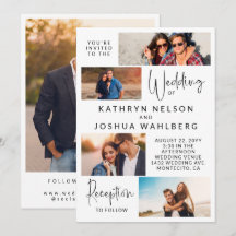 Modern Informal Typography Snapshots Wedding