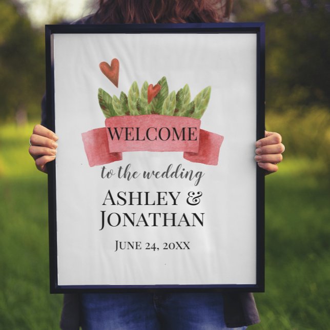 Modern Informal Wedding Welcome Poster (Creator Uploaded)