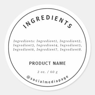 Modern Ingredients Product Label