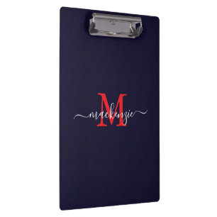 Modern Initial and Name Personalised Clipboard
