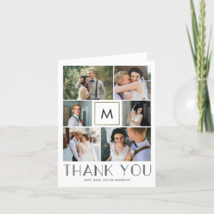 Modern Initial EDITABLE COLOR Thank You Card