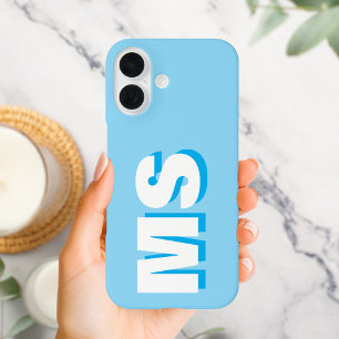 Modern Initial Monogram iPhone 16 Case