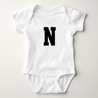 Modern Initial Monogram | Minimal Baby Name Design Bodysuit