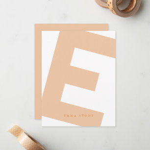 Modern Initial Oversized Monogram and Name Card