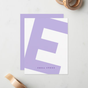 Modern Initial Oversized Monogram and Name Card