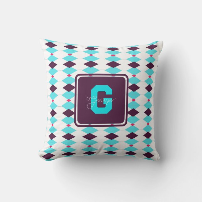 Modern Initial Pillow for Trendy Home Décor (Front)
