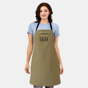 Modern Initials Design Company Apron