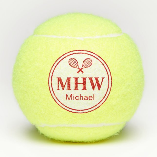 Modern Initials Tennis Balls (Front)