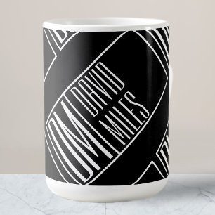 Modern Initials with Name Monogram Pattern Coffee Mug