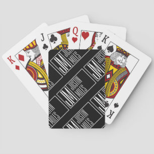 Modern Initials with Name Monogram Pattern Playing Cards